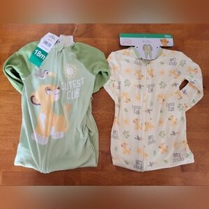 Disney Baby Lion King Footed Sleeper Pajama Size 18 Months 2 pack